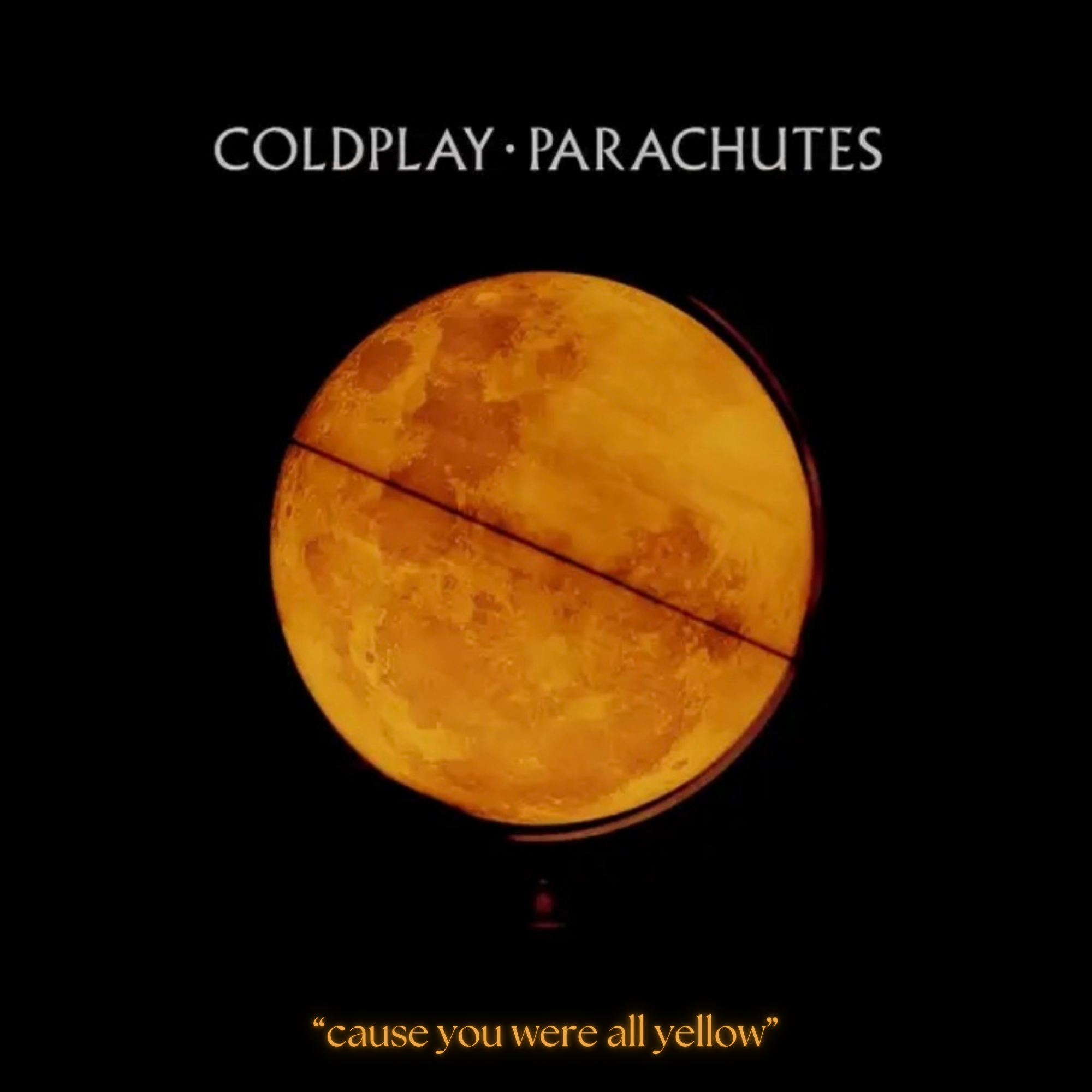 10X10INCH-COLDPLAY-PARACHUTES-YELLOW