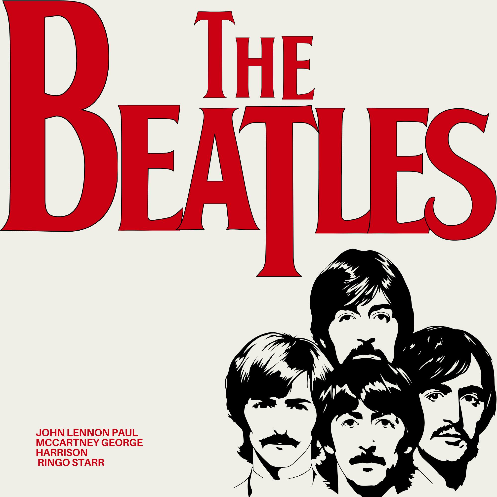 10X10INCH-THE BEATLES MEMBERS