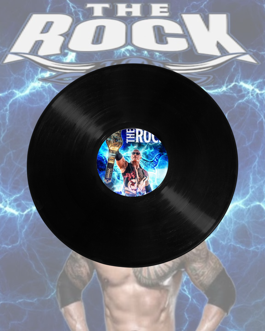 VINYL RECORDS -WWE-ELCTRIFYING THE ROCK
