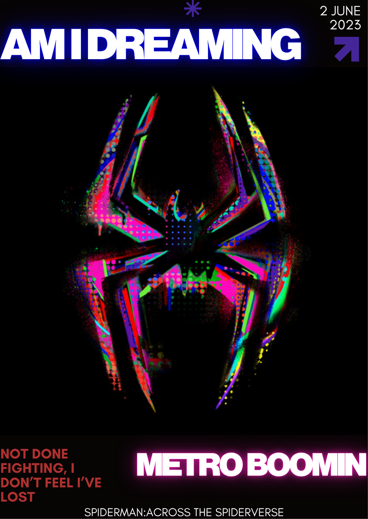 SPIDERMAN- AM I DREAMING BLACK (A3)