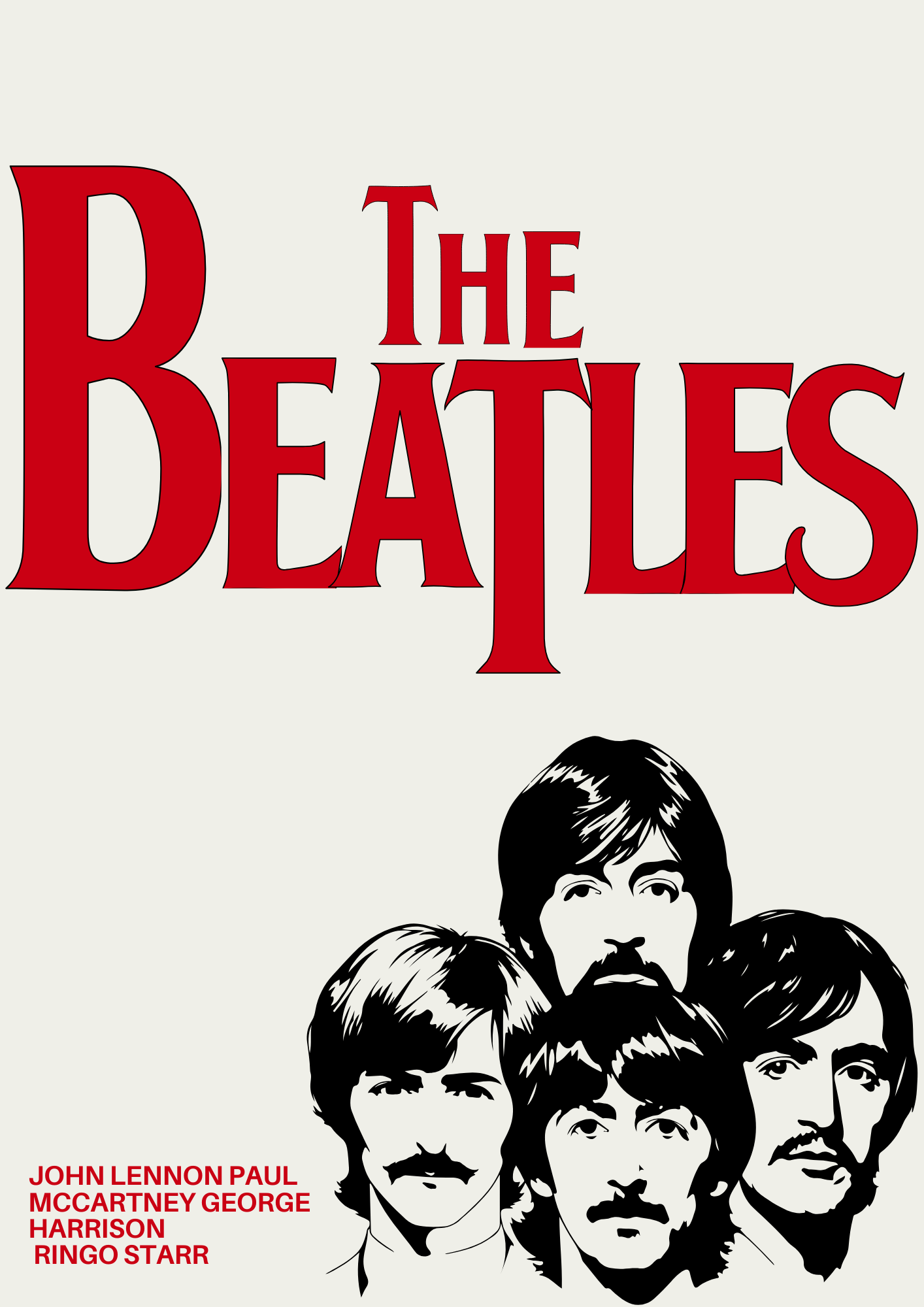 THE BEATLES MEMBERS - (A3)